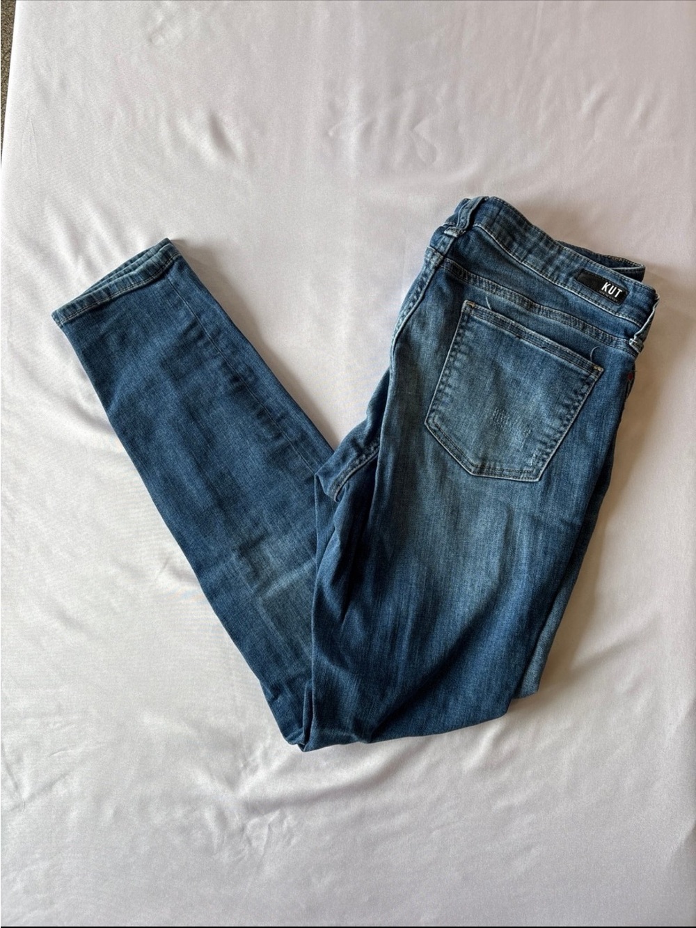 Kut from the Kloth Women’s Toothpick Skinny Jeans in Dark Blue Wash
